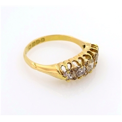  Victorian 18ct gold diamond ring, Chester 1896 boxed  
