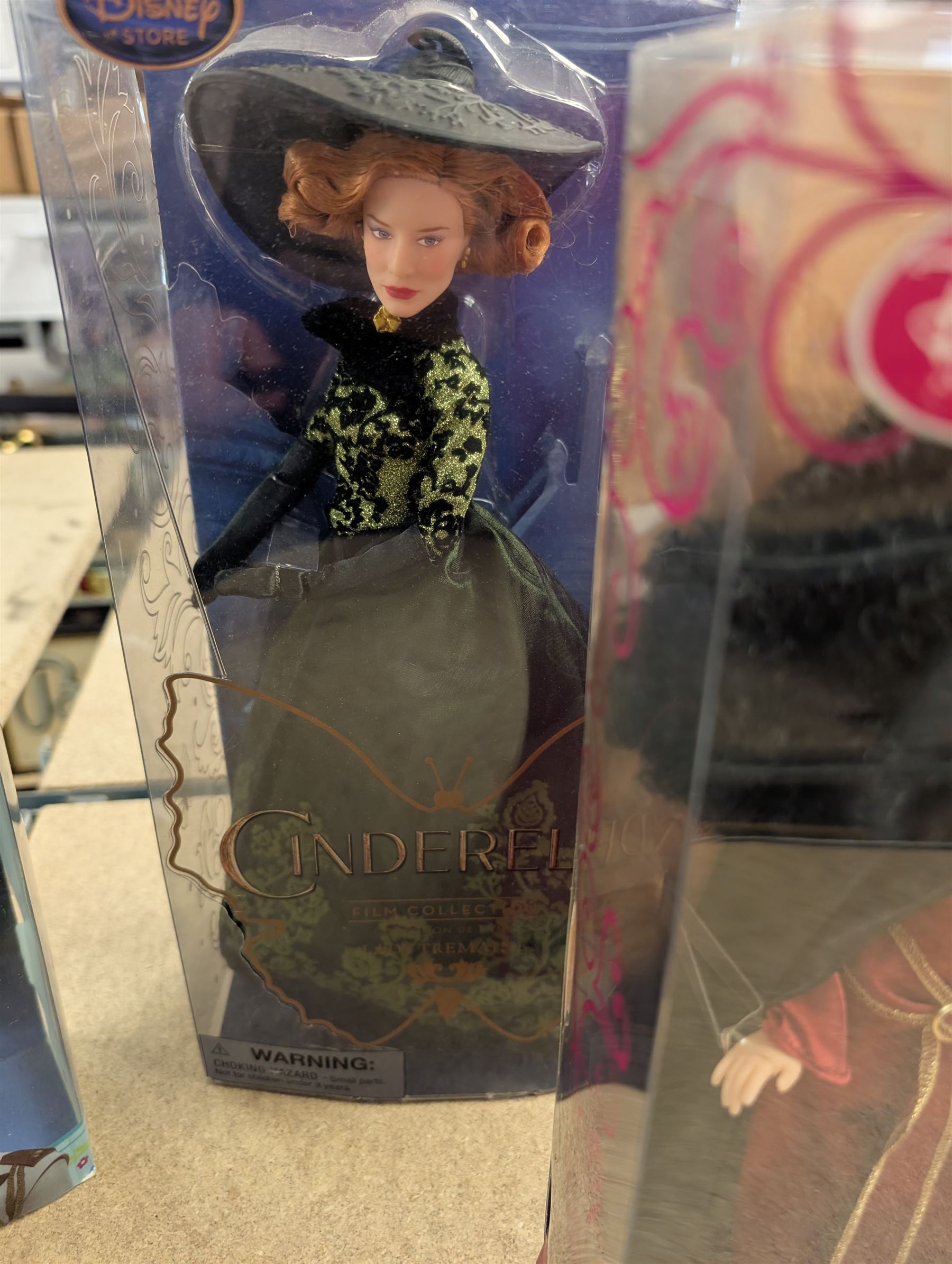 Five Disney Dolls, comprising Mattel Lady Tremaine, and The Disney Store Ursula, Mother Gothel, Hans and Lady Tremaine, all boxed