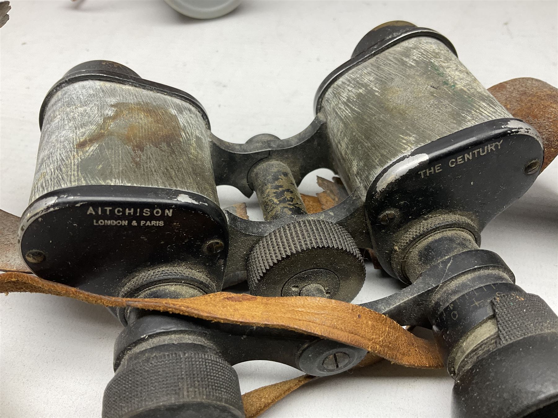 Brass telescope, together with Zenith 7 x 50 field binoculars, two polaroid cameras and other cameras and equipment 