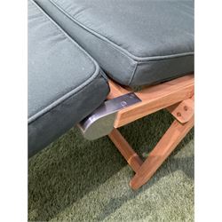 Neptune - hardwood garden steamer chair, with cushion - THIS LOT IS TO BE COLLECTED BY APPOINTMENT FROM DUGGLEBY STORAGE, GREAT HILL, EASTFIELD, SCARBOROUGH, YO11 3TX