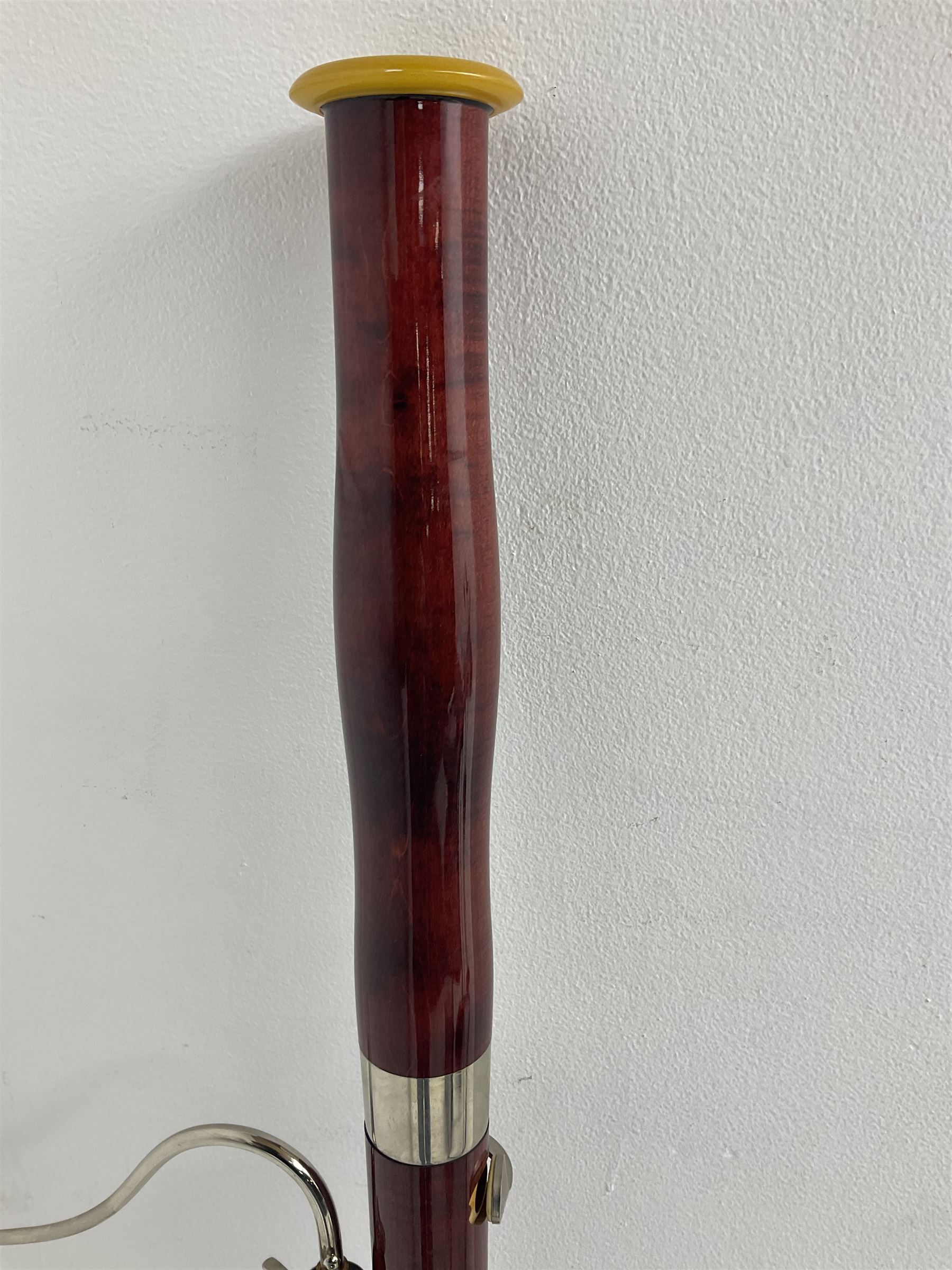Lafleur bassoon imported by Boosey & Hawkes from Czechoslovakia, serial no.8 2600; in fitted hard carrying case with crooks and accessories