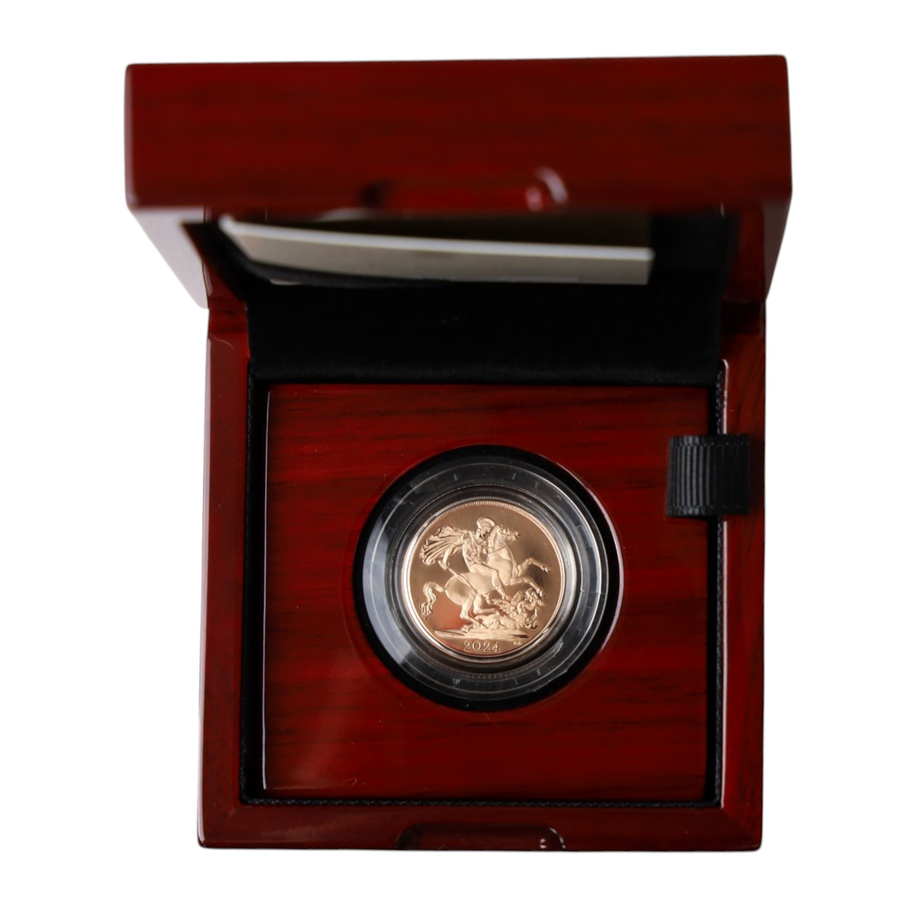 King Charles III 2024 gold proof full sovereign coin, cased and boxed with certificate