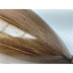 Italian mandolin, with foliate inlaid scratchplate, paper label inscribed 'Carlo Loveri & Figlio of Napoli', L62cm