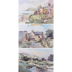 Angus Bernard Rands (British 1922-1985): Robin Hood's Bay and Country Scenes, three waterc...