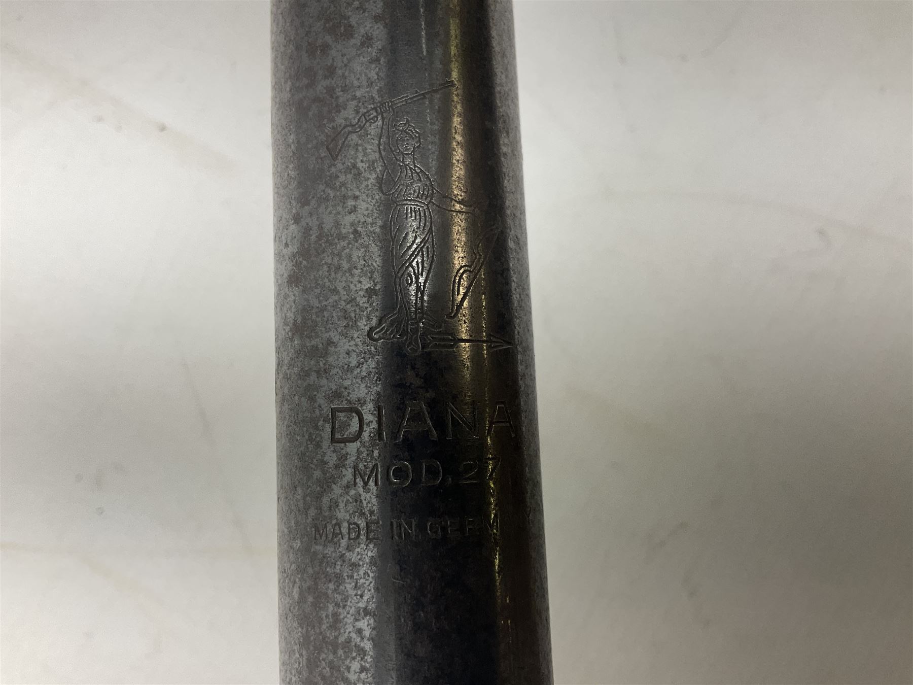 Diana Model 27 .177 air rifle with under lever action and walnut stock L108cm