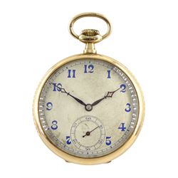 Early 20th century Swiss 9ct gold open f