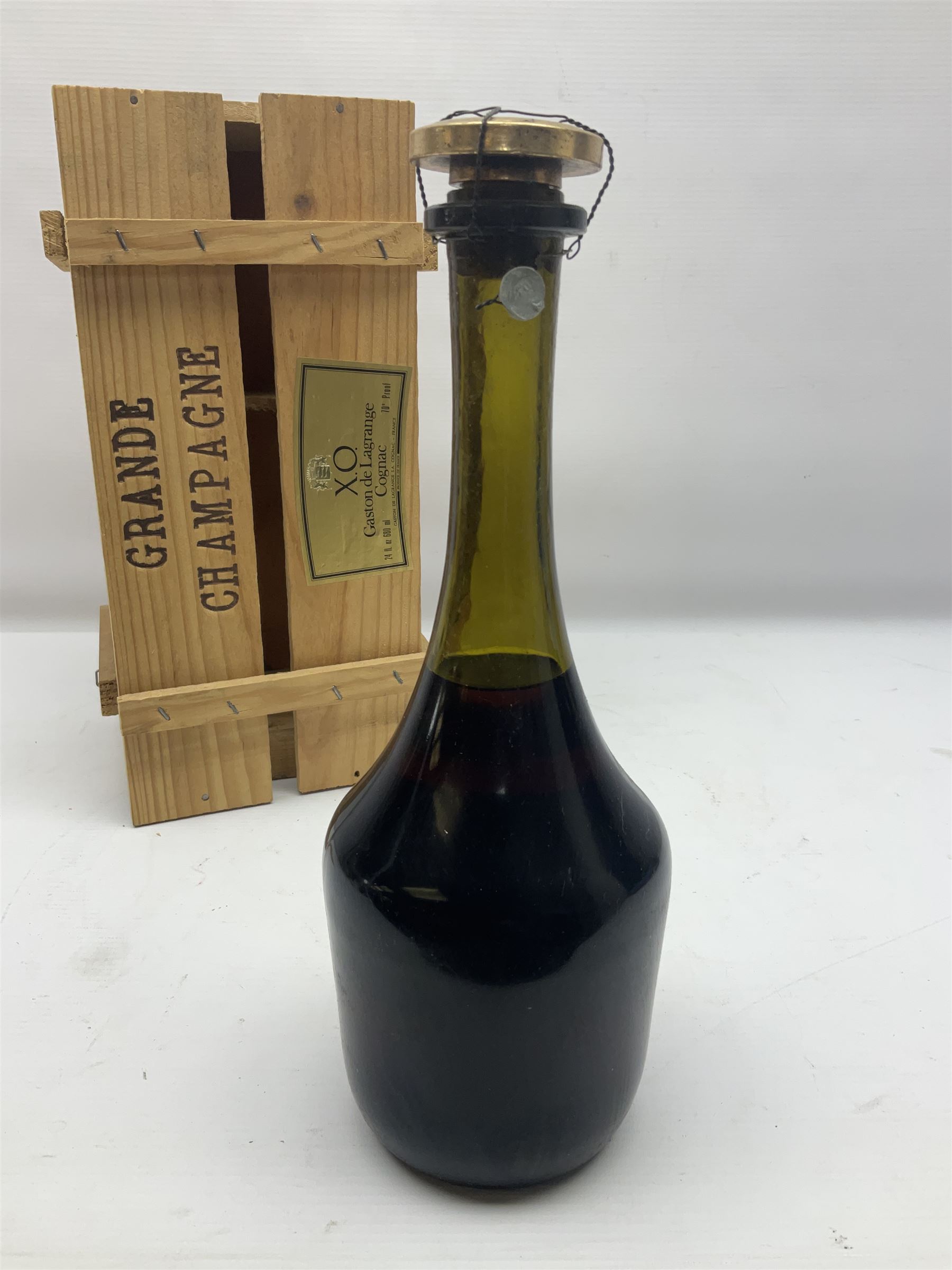 Gaston de Lagrange X.O. Grande Fine Champagne Cognac Cognac, 680ml, 70% proof, in wooden presentation box