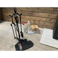 Ecosy+ Hampton woodburner stove 5kw - SE, with stone hearth and accessories 