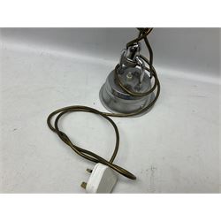 Quantity of post cards in six albums, local interest and photographic postcards, together with an art deco style table lamp