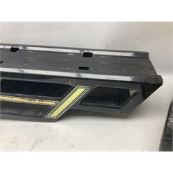 Tonka - five large scale steel pressed vehicles comprising Cement Mixer, Car Transporter, Mobile Crane and two Dumper Trucks (5)