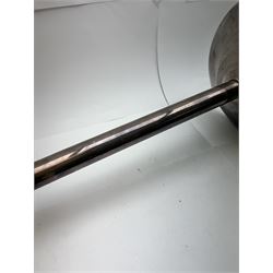 Plated metal wine cooler stand with weighted base H72cm