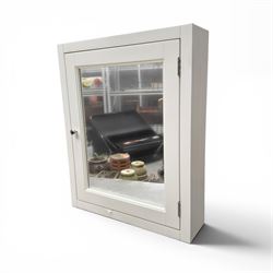 Roper Rhodes - bathroom cabinet with rectangular mirror a
and mounting brackets in a painted white finish