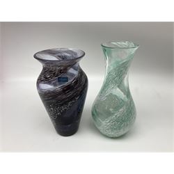 Collection of Caithness glass vases and dishes, to include mottled and swirl designs,  largest 20cm (23)