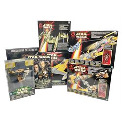 Star Wars - Episode 1 - Sebulba's Podracer, Anakin Skywalker's Podracer, Stap and Battle Droid, Trade Federation Droid Starfighter, Naboo Fighter, Limited Edition Collector's Box of Art Book, Visual Dictionary and three posters and Official Souvenir Annual 2000; all boxed (7)