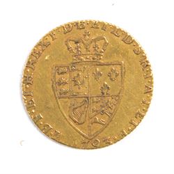 George III 1793 gold 'spade' one guinea coin