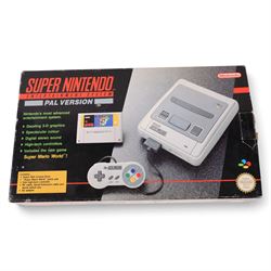 Super Nintendo Entertainment System Pal Version, comprising Super NES Control Deck, Super ...