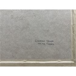 Walter Duncan (British 1848-1932): 'Clevedon Woods on the Thames' and 'The Rush Boat - Pangbourne on the Thames', pair watercolours signed and dated 1910, titled in a later hand verso 13cm x 18cm (2)