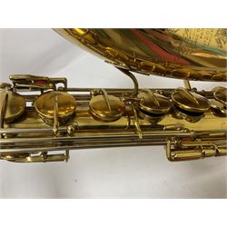 French Henri Selmer 1935 Radio Improved Tenor B flat Saxophone No 20344, with a velvet lined hard case
One of only 550 produced in that year