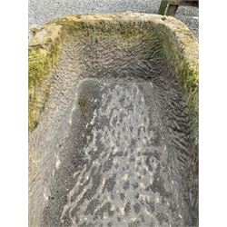 19th century rectangular deep stone trough - THIS LOT IS TO BE COLLECTED BY APPOINTMENT FROM DUGGLEBY STORAGE, GREAT HILL, EASTFIELD, SCARBOROUGH, YO11 3TX
