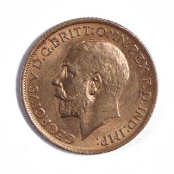 King George V 1912 gold full sovereign coin