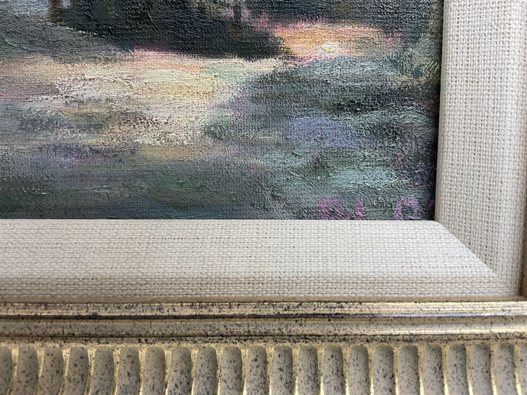 Peter Langley (British Contemporary): 'Morning Light - Robin Hood's Bay', oil on board signed with initials, titled and dated 2004 verso 21cm x 17cm