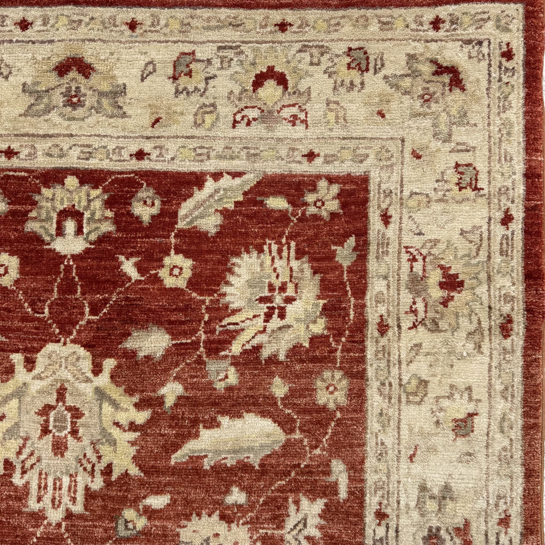 Ziegler design hand-knotted rug, woven in a traditional Sultanabad style with all-over floral palmette and vine  decoration 