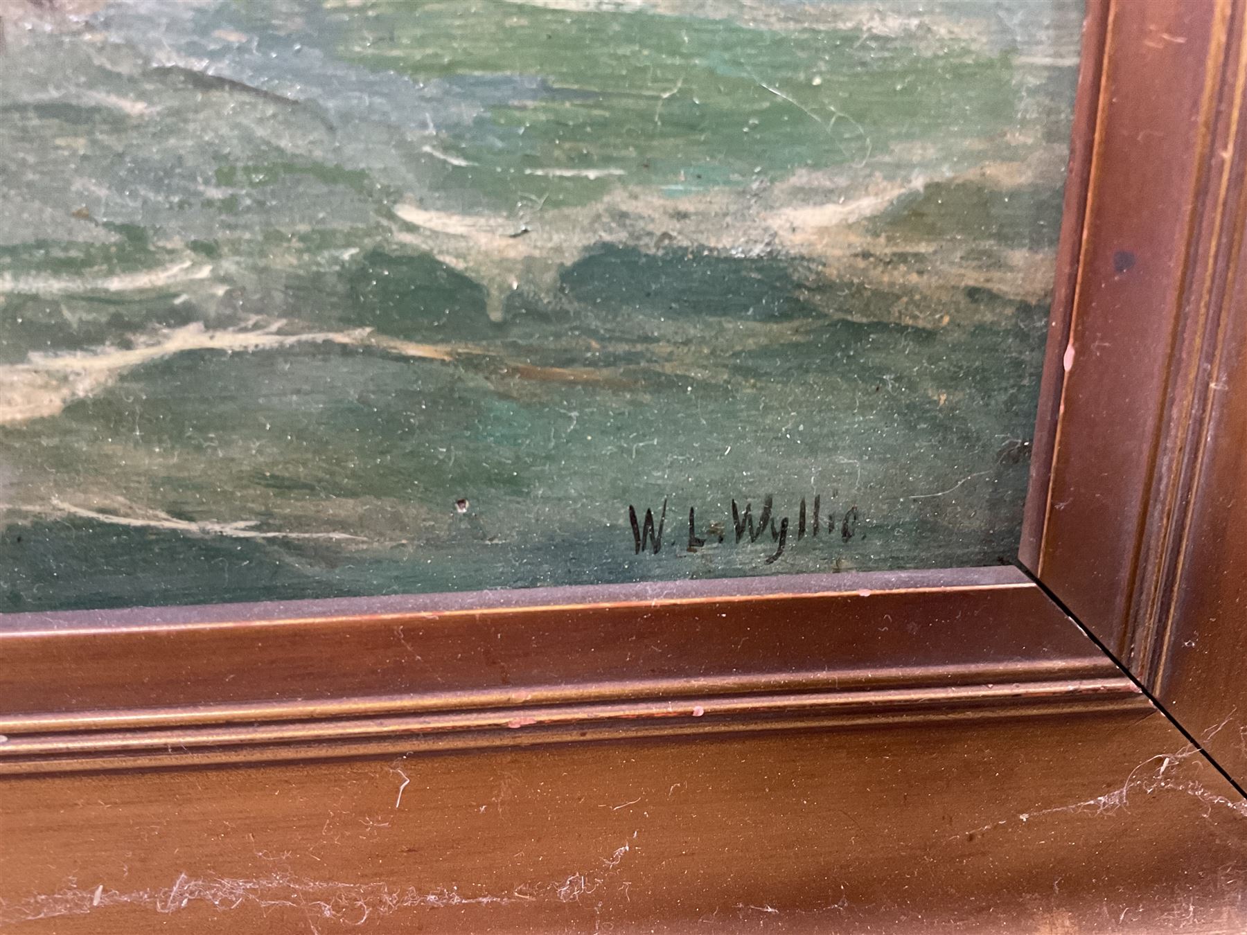 After William Lionel Wyllie (British 1851-1931): Shipping Scenes, pair oils on panel bearing signatures 21cm x 28cm (2)