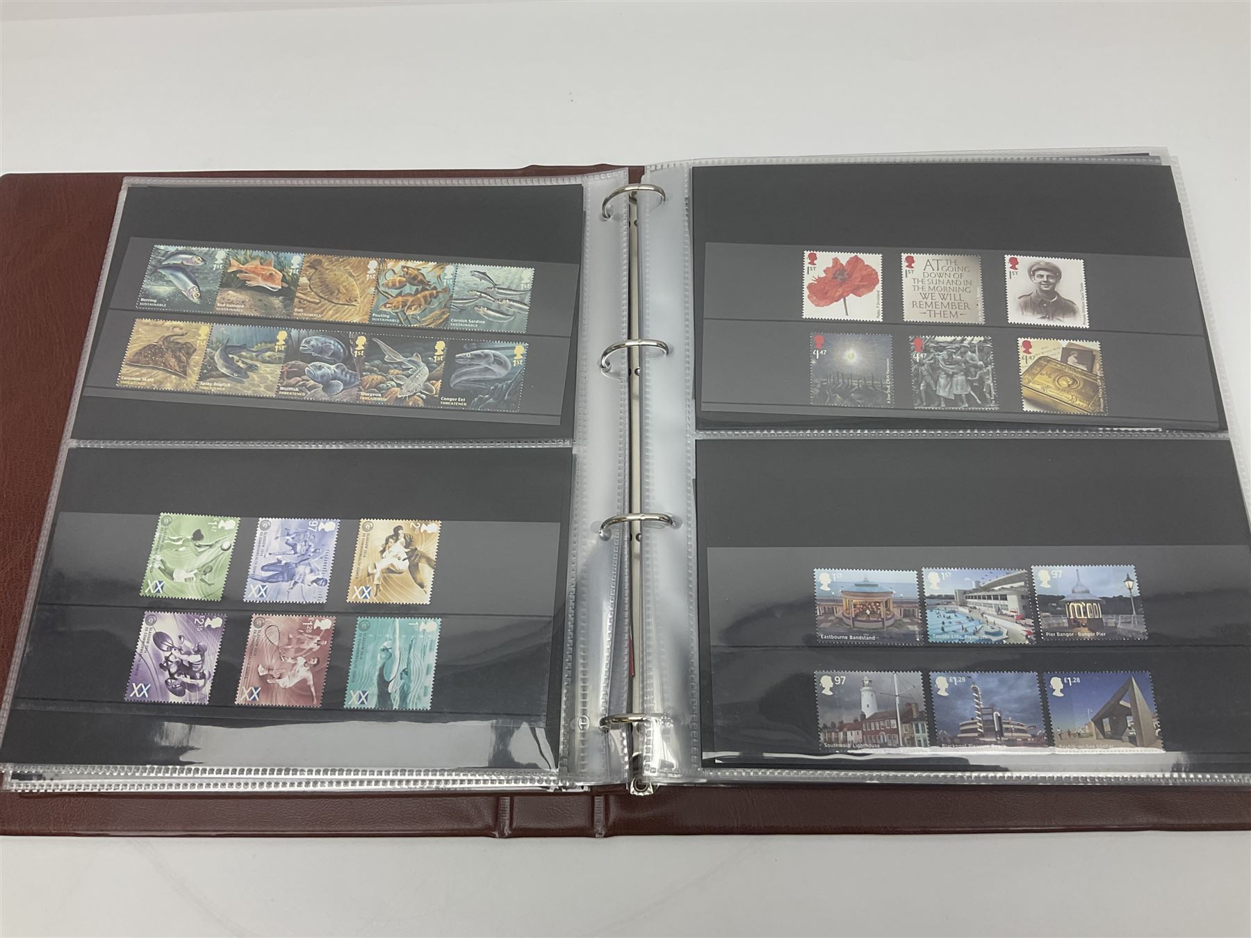 Queen Elizabeth II mint decimal stamps, mostly in presentation packs, face value of usable postage approximately 845 GBP