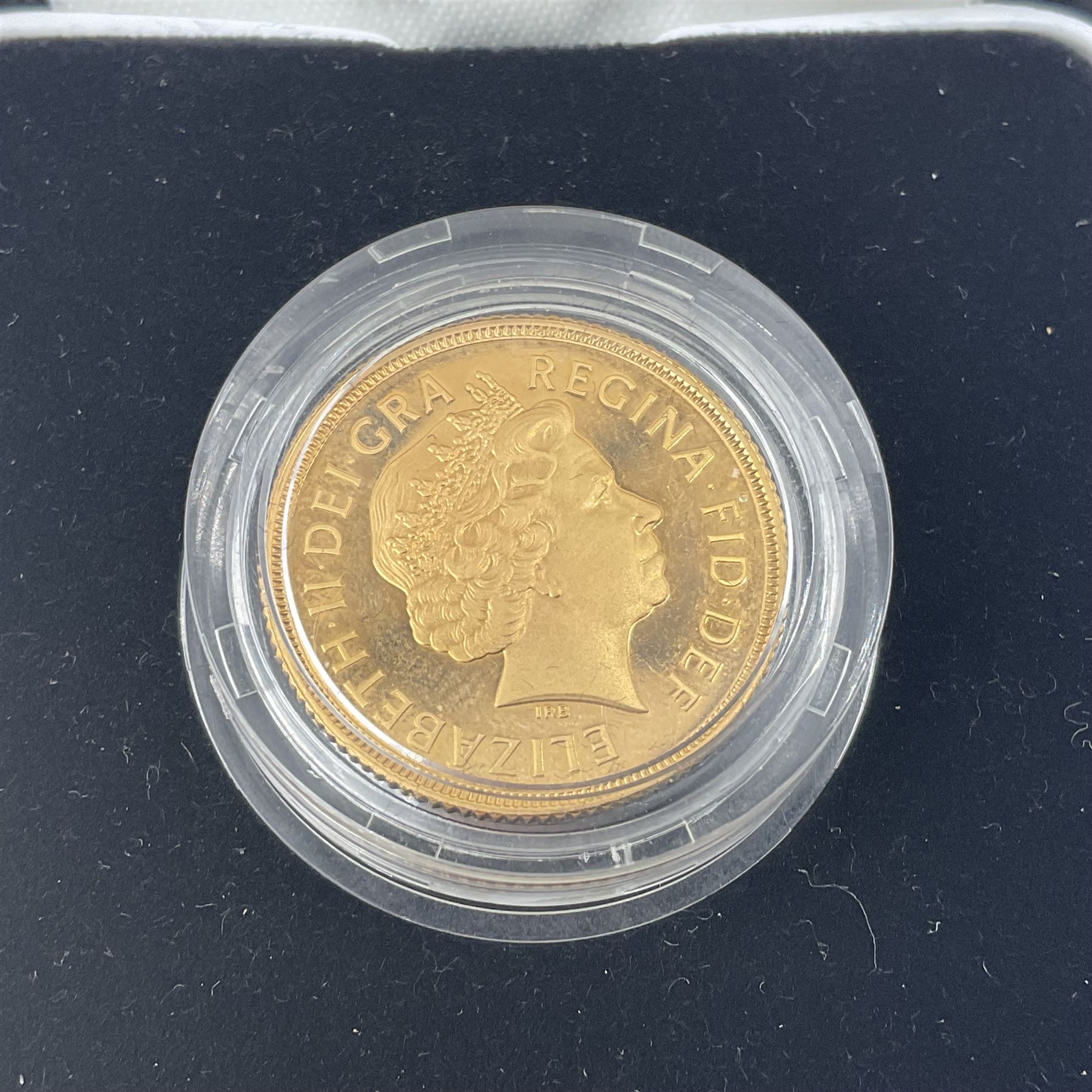 Queen Elizabeth II 2002 gold proof full sovereign coin, cased with certificate