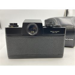 Topcon RE Super camera body, serial no.4681129, with 'RE. Auto-Topcor 1.8/5.8cm' lens, serial no. 11669018, in leather case
