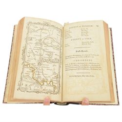 Armstrong, Mostyn John: An Actual Survey of the Great Post-Roads Between London and Edinburgh, pub. 1776, with later leather binding and marbelled covers