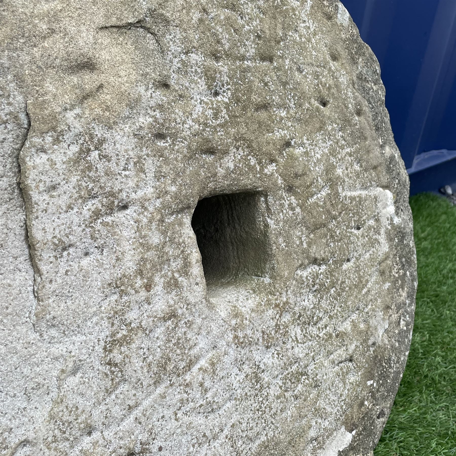 19th century sandstone grinding wheel - THIS LOT IS TO BE COLLECTED BY APPOINTMENT FROM DUGGLEBY STORAGE, GREAT HILL, EASTFIELD, SCARBOROUGH, YO11 3TX
