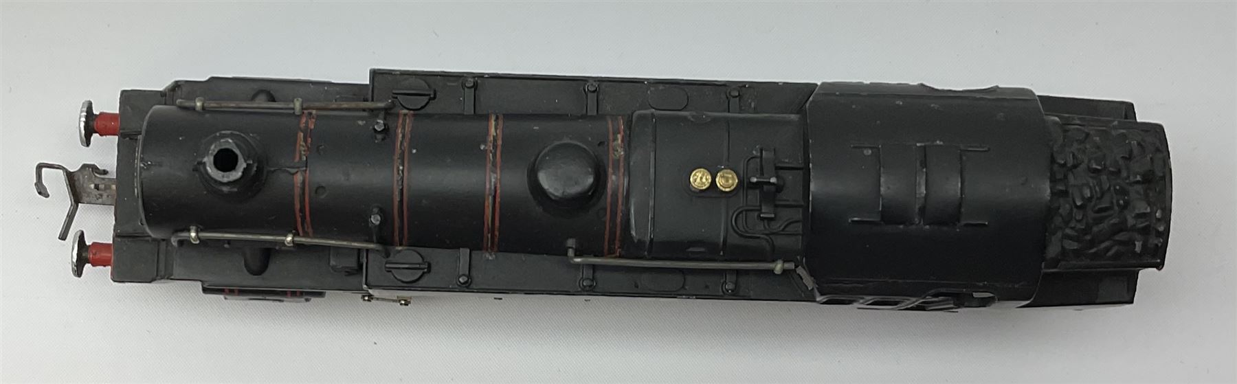 Hornby Dublo - three-rail EDG18 Tank Goods Train set with BR black 4MT Standard 2-6-4 tank locomotive No.80054, two wagons, brake van and quantity of track, boxed.