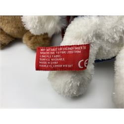 Eighteen Russ teddy bears including Ariella, Chloe, Spencer and Desmond,  mostly with tags, together with six other soft toys, tallest H42cm (24)