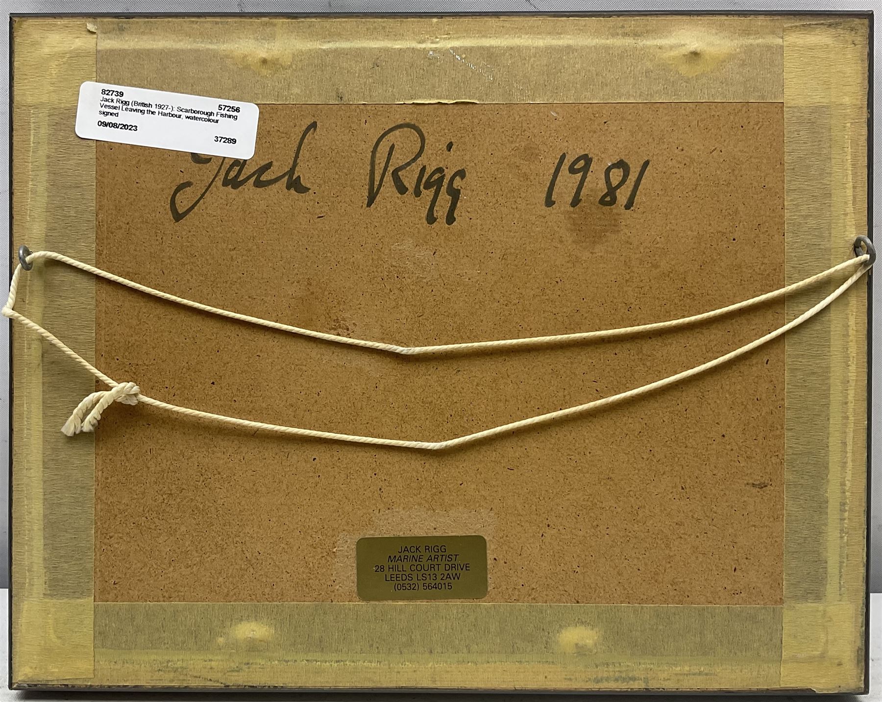 Jack Rigg (British 1927-2023): Scarborough Fishing Vessel Leaving the Harbour, watercolour signed 11cm x 17cm