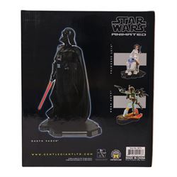 Four Gentle Giant Star Wars Maquettes, comprising The Clone Wars Bossk, Anakin Skywalker and Yoda on Kybuck and an animated Darth Vader, all boxed