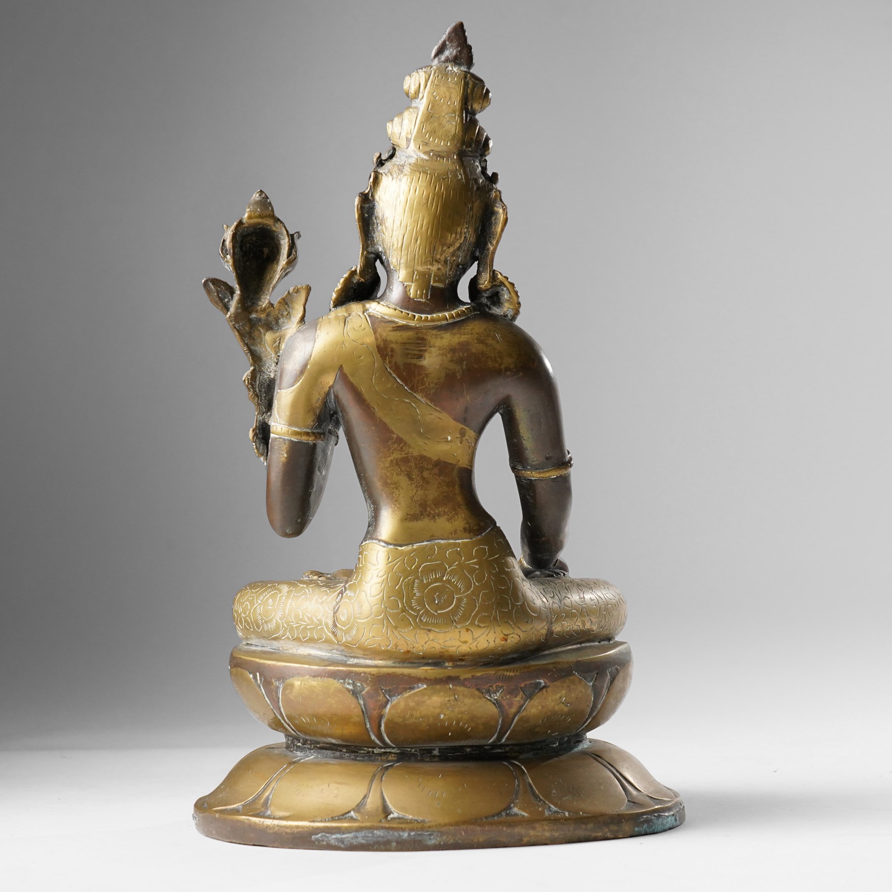Gilt-bronze figure of Padmapani Lokeshvara, possibly Nepalese, H32cm
