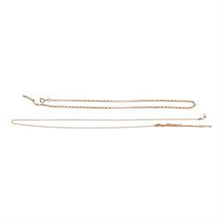 Two 9ct gold chains
