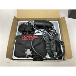 Four shooting accessories - Riflescope 3-9 x 50 scope; Digital Trail Camera; Megaorei M3 night sight add on; and Logan Gun Lamp; all boxed (4)