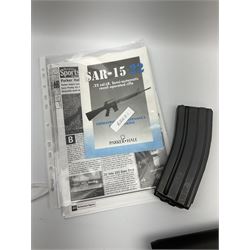 Parker Hale (Bremmer) SAR 15 .22 cal.LR semi-automatic LB000103 rifle with extra magazine and photocopied paperwork, serial no.8448587, L100.5cm overall SECTION 1 FIREARMS CERTIFICATE REQUIRED