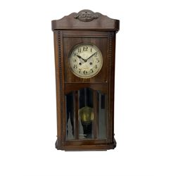 Oak cased 1930s wall clock