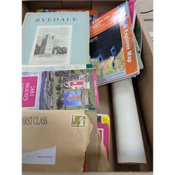 Interesting collection of Helmsley and other local postcards, housed in two albums and loose, together with a collection of Ordnance Survey Maps and other ephemera