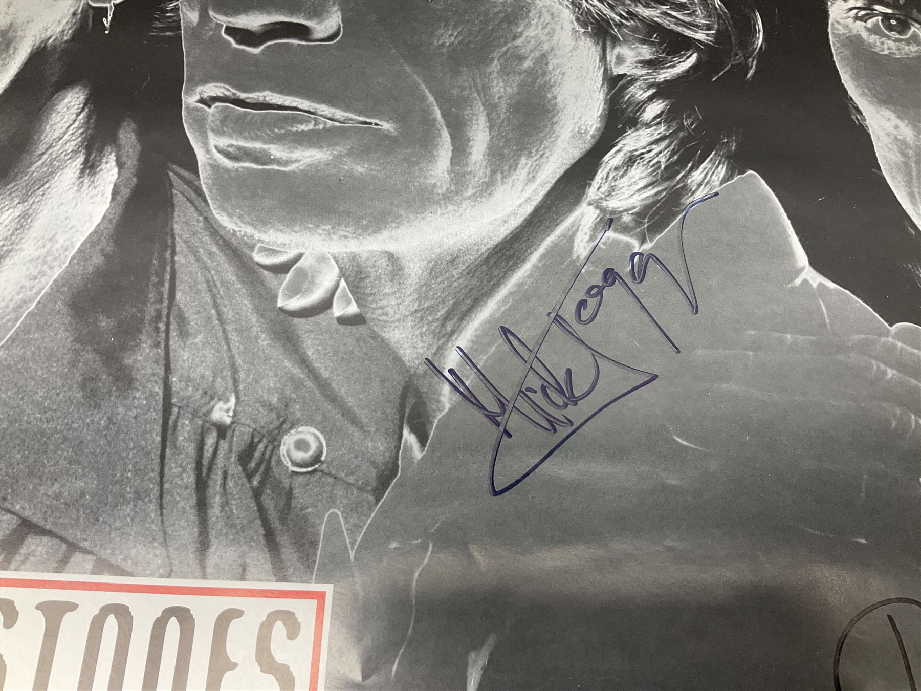 Rolling Stones Voodoo Lounge World Tour 1994/95 poster signed in black marker pen by Charlie Watts, Keith Richards, Mick Jagger and Ronnie Wood 58 x 81cm, unframed