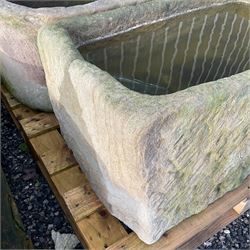Small 19th century stone trough - THIS LOT IS TO BE COLLECTED BY APPOINTMENT FROM DUGGLEBY STORAGE, GREAT HILL, EASTFIELD, SCARBOROUGH, YO11 3TX