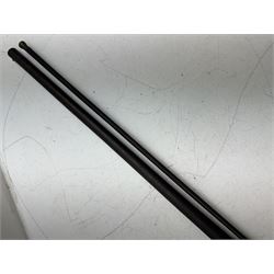 19th century single barrel percussion fire shotgun, muzzle loader, walnut stock with chequered grip and engraved steel fittings, the 84cm (33