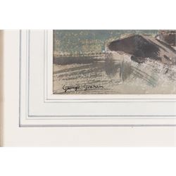 George Graham (British 1881-1941): River and Coastal Landscapes, pair watercolours signed, larger 26.5cm x 39cm (2)
