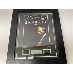 Limited edition framed James Bond 007 Skyfall print, 126/600, boxed Spectre pen, Aston Martin DB5 keyring and sealed 007 50th Anniversary Edition boxed monopoly game (4)