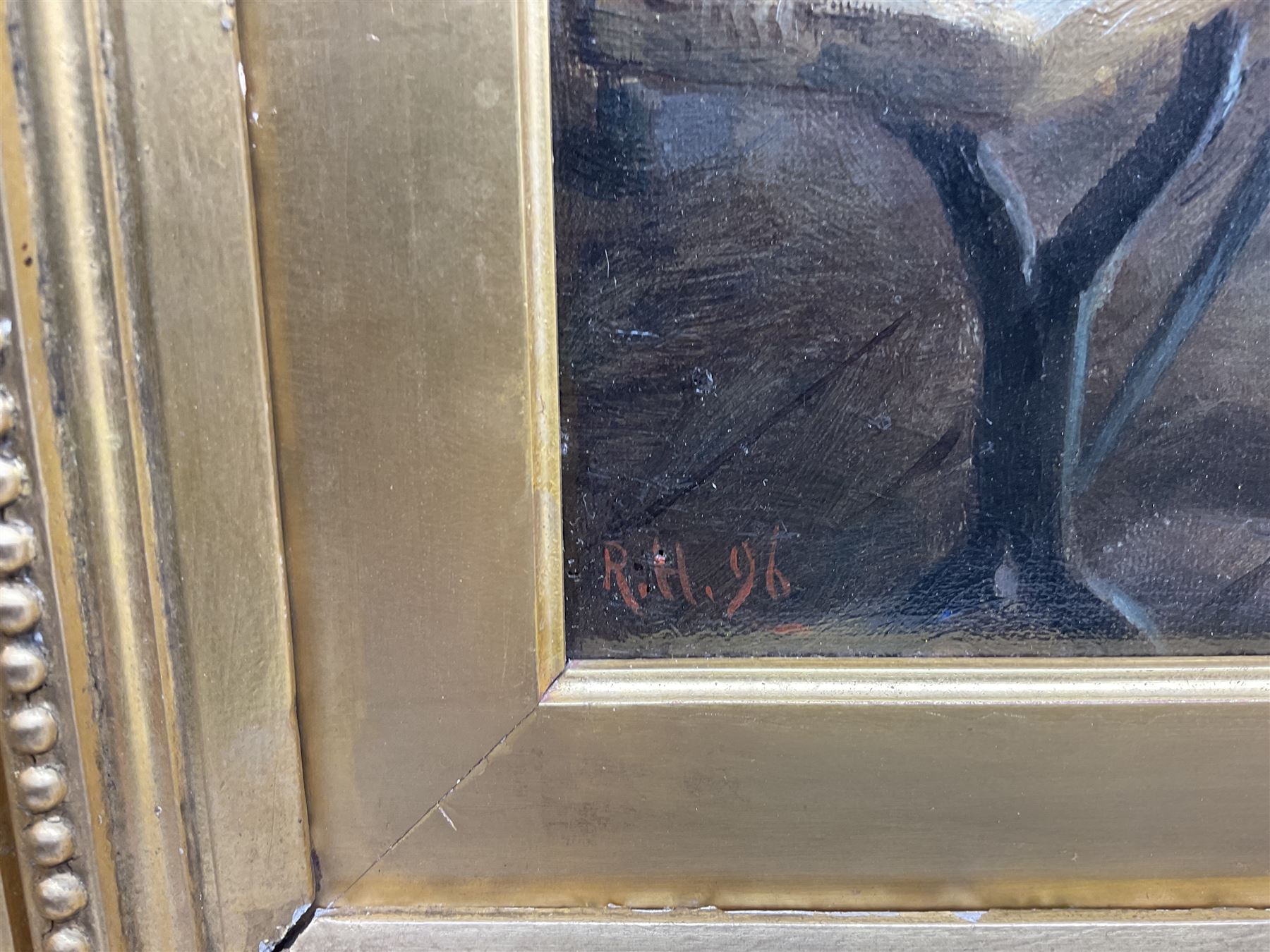 Ralph Hedley (Staithes Group 18511913) Study for 'The Veteran', oil