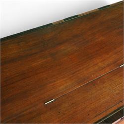 Early 19th century George IV Square Piano by William Rolfe & Co, 112 Cheapside, London, c1821. Mahogany veneered case with rosewood crossbanding and brass stringing, with sustain pedal and reeded legs on a tapered spiral with brass capitals, with three music draws beneath and a folding duet music stand, nameboard with makers name on a round gilt medallion and open silk backed fretwork to the ends, serial No 6699, double strung, English double action with 68 ivory and ebony keys, F1-C7. original strings, hammers and dampers, soundboard and bridge in good condition, with original makers written instructions on regulating the action and tuning the piano attached to the inside of the instrument. In good condition, however the action is in need of regulation and tuning.
William Rolfe is thought to have been in business between 1785 and 1828. 
Given the intricate nature of these historic instruments, specialist support will be available if required, to assist successful buyers with safe removal and onward handling. Price upon application.


This item has been registered for sale under section 10 of the APHA Ivory Act Reference PB6GL6SZ