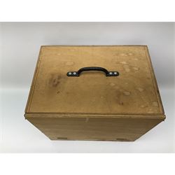 Three drawer collectors cabinet with fall front containing various Great British and World coins including GB pre-decimal coins, King George III 1806 penny, cartwheel pennies etc